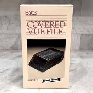 VINTAGE Bates Covered Vue File IN ORIGINAL BOX